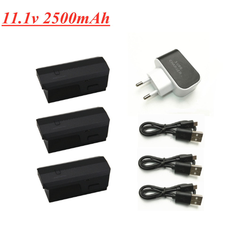 Drone Battery Charger - 11.1V 2500Mahแบตเตอรี่LipoสําหรับSJR/C SJRC F11 /F11 PRO