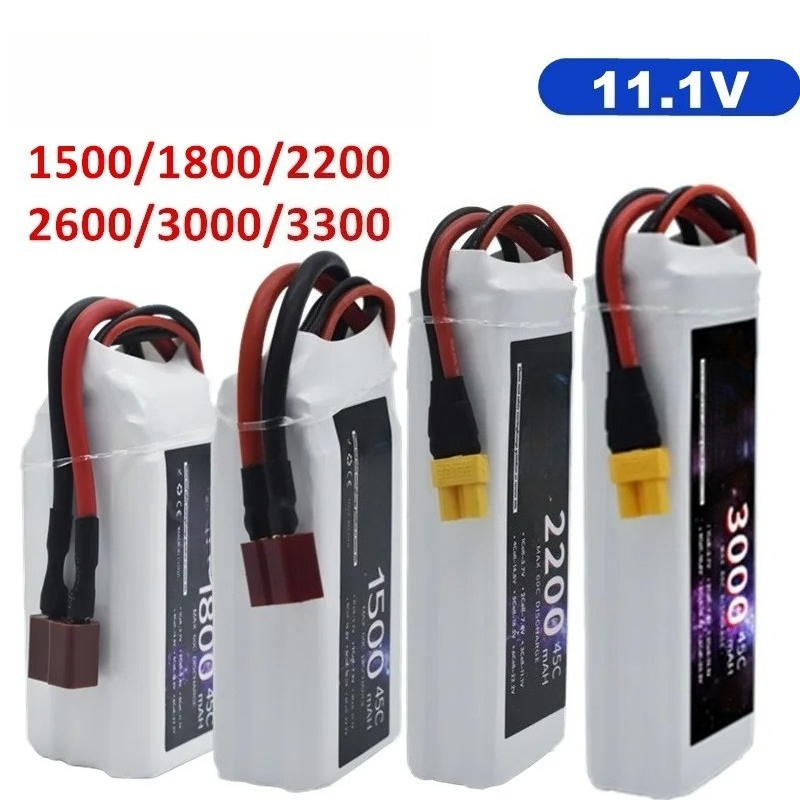 Drone Battery Connector - แบตเตอรี่ LiPo 3S 1500mah 1800mAh 2200mah