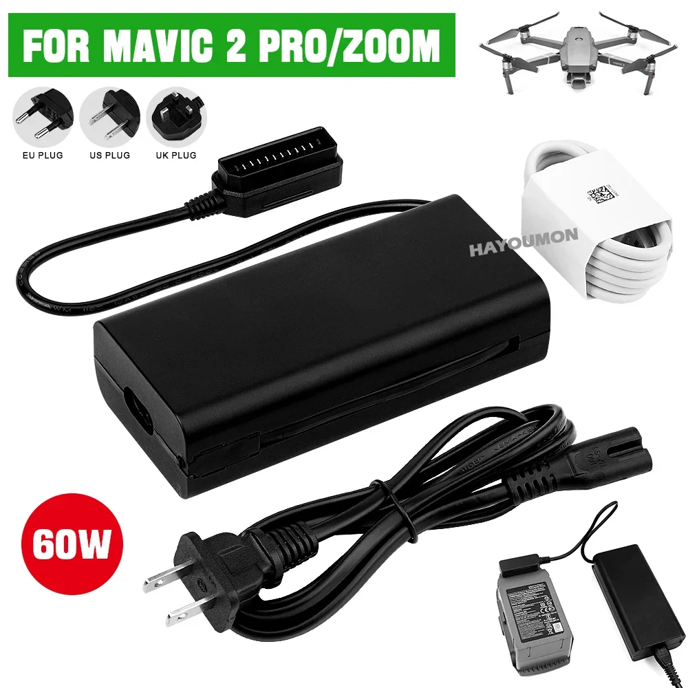 Drone Battery Connector - สำหรับ DJI Mavic 2 Pro/Zoom เครื่องชาร์จแบตเตอรี่โดรนพร้อมสายไฟ