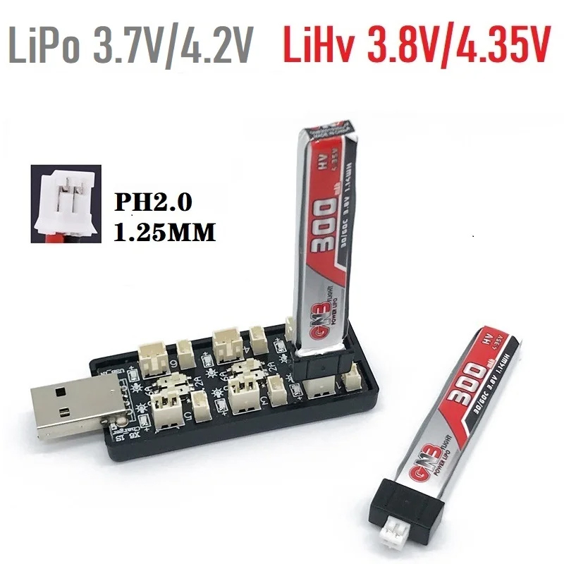 6CH USB 1S LiPo/LiHv 3.7 V/4.2 - Drone Battery Connector บทวิจารณ์และราคา