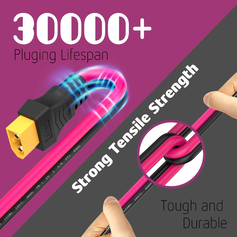 สายต่อขยาย XT60 12AWG สาย XT60 - Drone Battery Connector บทวิจารณ์และราคา
