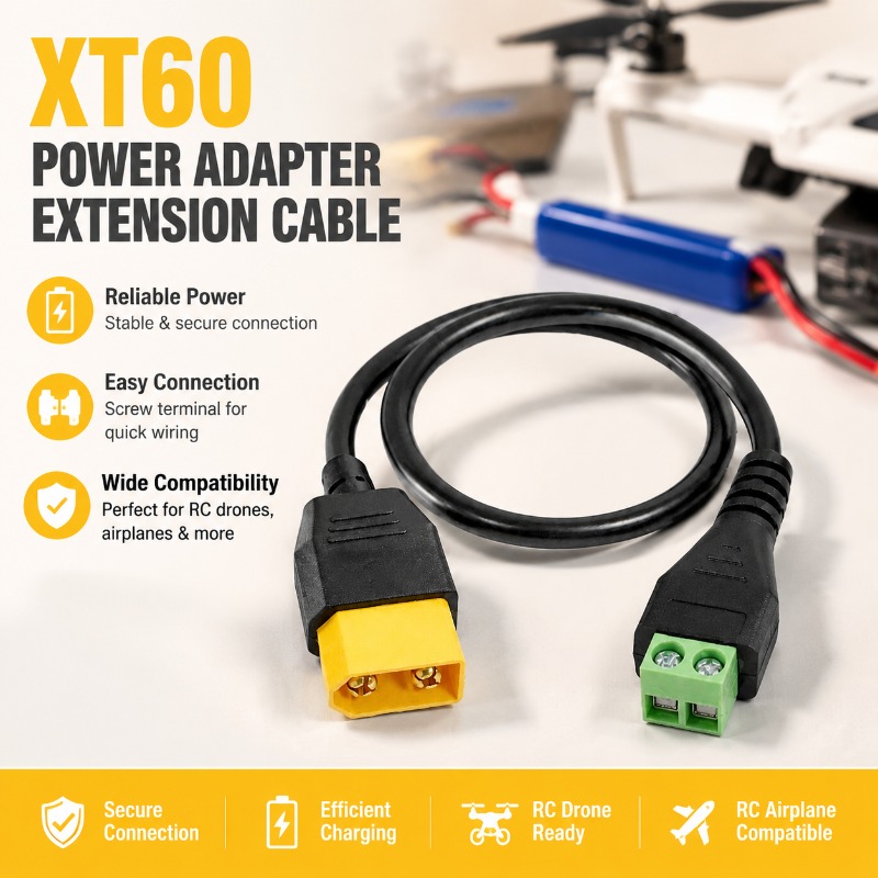สายอะแดปเตอร์ XT60 ตัวผู้-ตัวเ - Drone Battery Connector บทวิจารณ์และราคา