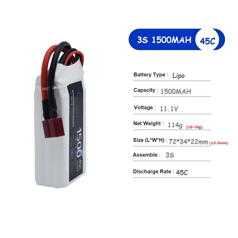 แบตเตอรี่ลิเธียมโพลิเมอร์ 11.1 - Drone Battery Connector บทวิจารณ์และราคา